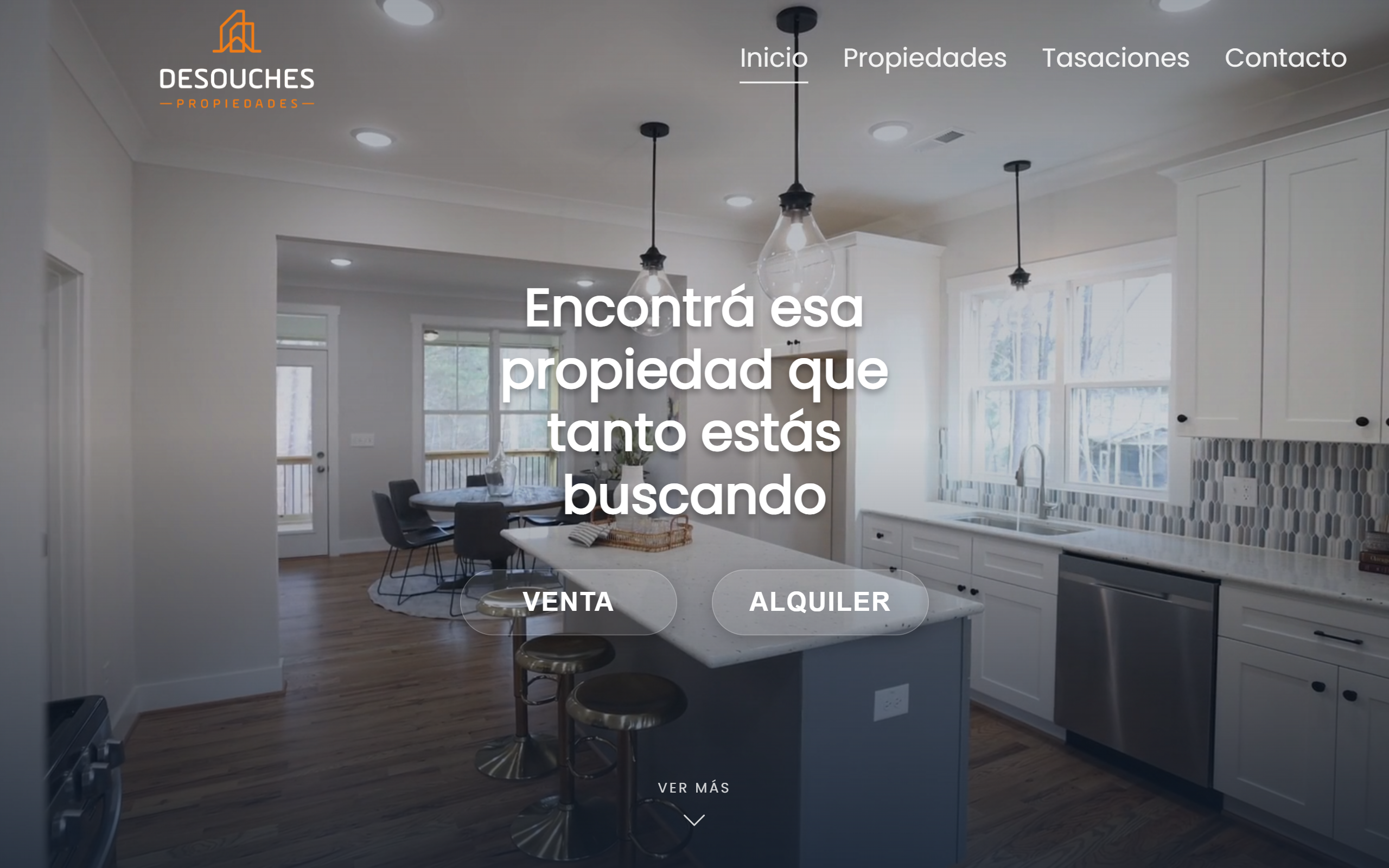 Captura del proyecto: Desouches Propiedades - Sitio Web Inmobiliario