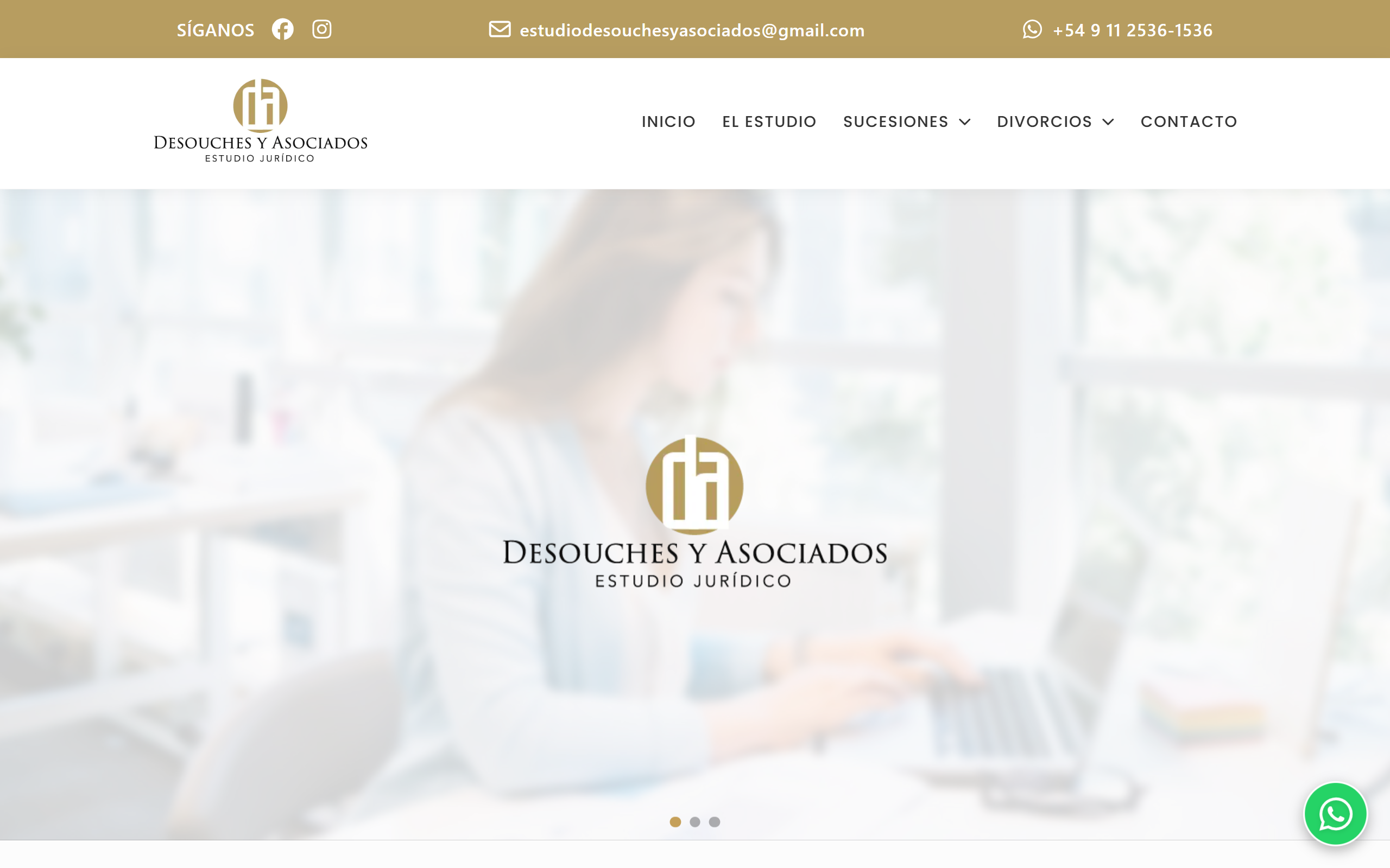 Captura del proyecto: Estudio Jurídico Desouches y Asociados
